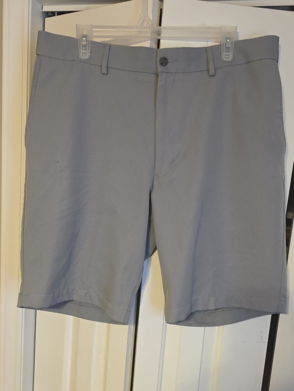 Men's Light Gray Flat Front Shorts - Classic Summer Essential